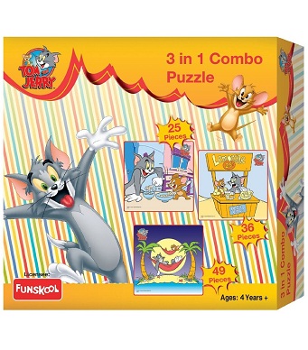 Funskool Tom and Jerry 3-in-1 Combo Puzzle